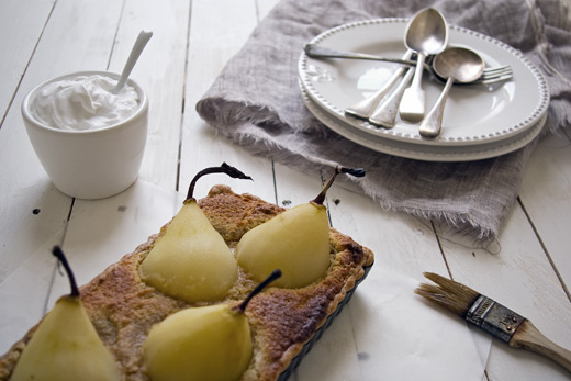 Pear and Almond Tart with Spelt Flour Shortcrust Pastry