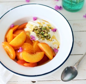 Vanilla Baked Stone Fruit ~ theluminouskitchen.com