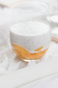 Chia Pudding with Peach Compote