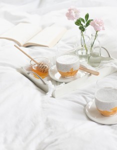 Chia Pudding with Peach Compote