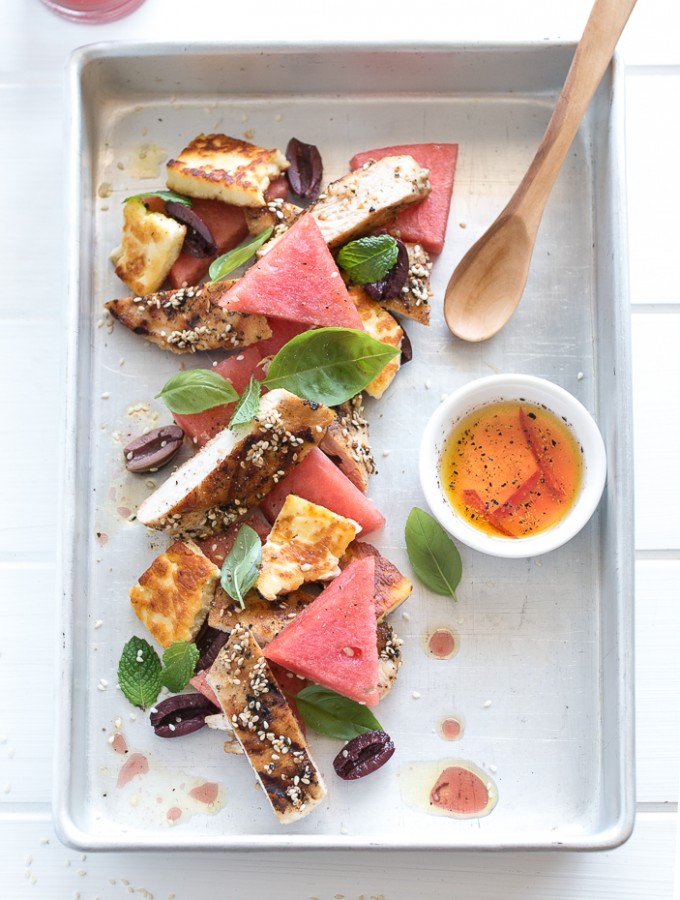 Za’atar Chicken, Haloumi and Watermelon Salad and My New FREE eCookbook is here