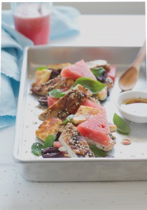 Za'atar Chicken, Haloumi and Watermelon Salad