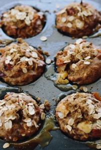 Peach and White Chocolate Spelt Muffins
