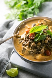 Red Thai Lentil and Chickpea Curry