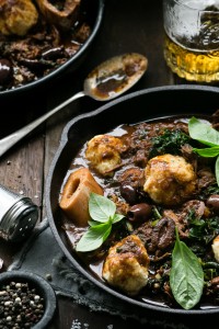Slow Cooked Beef Stew with Ricotta Basil Dumplings