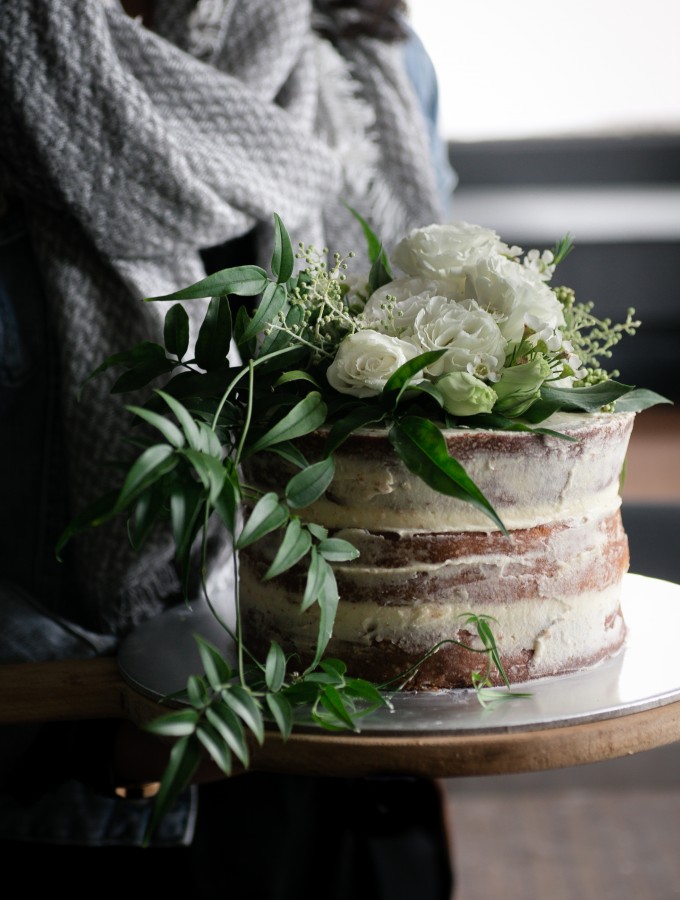 Almond and Spelt Cake with Rose Water Buttercream Icing || The Luminous Kitchen