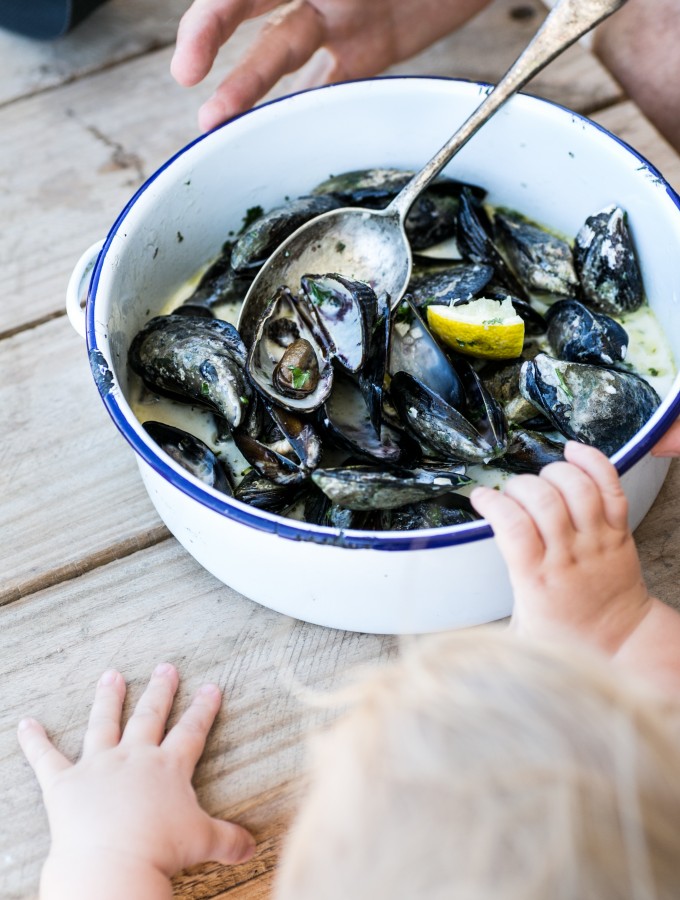 Black Atlantic Mussels in White Wine